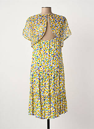 Robe mi-longue jaune PAUL BRIAL femme