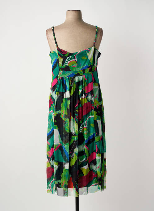 Robe mi-longue vert MALOKA femme