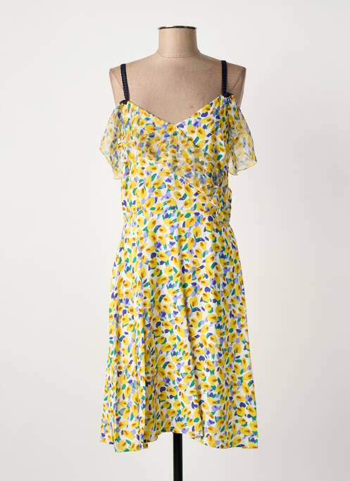 Robe mi-longue jaune PAUL BRIAL femme