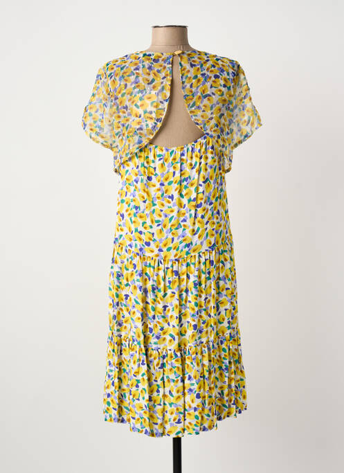 Robe mi-longue jaune PAUL BRIAL femme