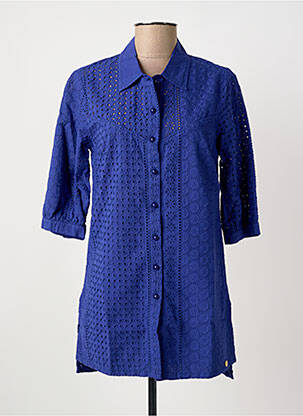 Chemise manches courtes bleu PAUL BRIAL femme
