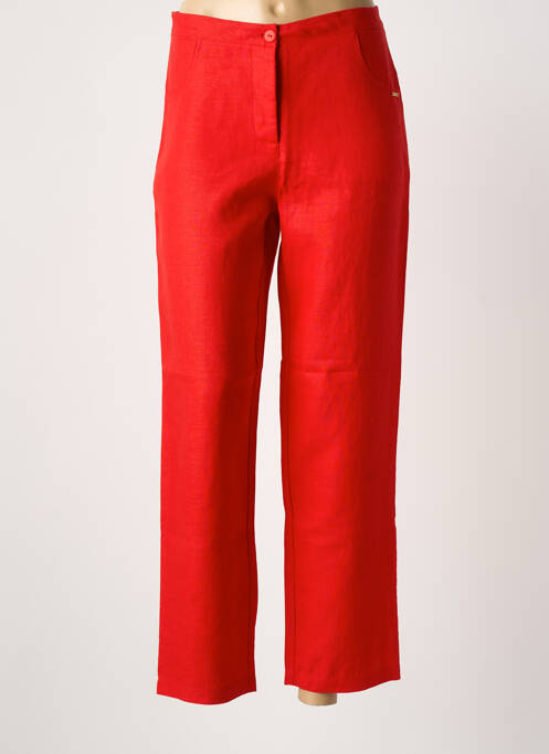 Pantalon droit rouge PAUL BRIAL femme