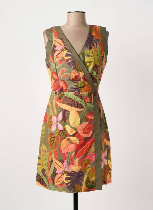 Robe courte vert PAUL BRIAL femme