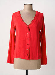 Gilet manches longues rouge PAUL BRIAL femme