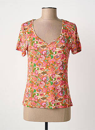 T-shirt orange PAUL BRIAL femme