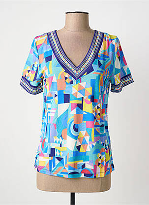 T-shirt bleu PAUL BRIAL femme