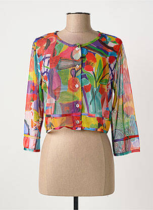 Gilet manches longues orange MALOKA femme