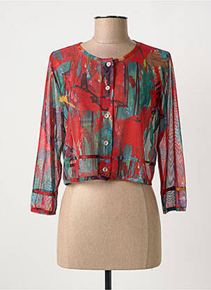 Gilet manches longues rouge MALOKA femme