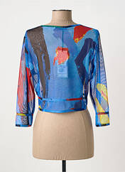 Gilet manches longues bleu MALOKA femme seconde vue