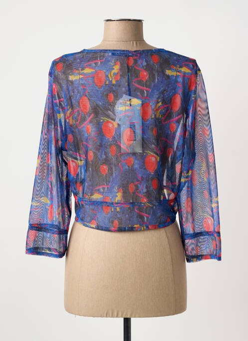 Gilet manches longues bleu MALOKA femme