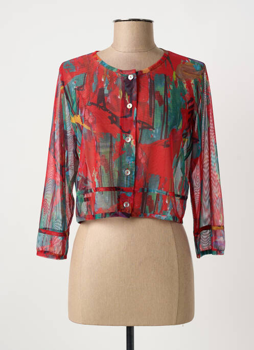 Gilet manches longues rouge MALOKA femme