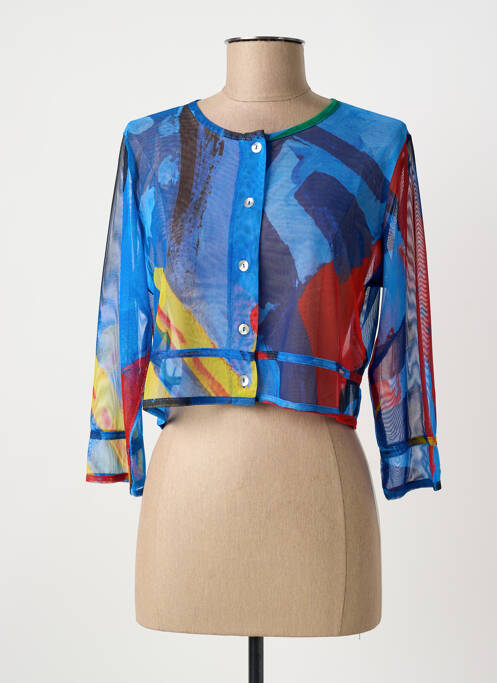 Gilet manches longues bleu MALOKA femme