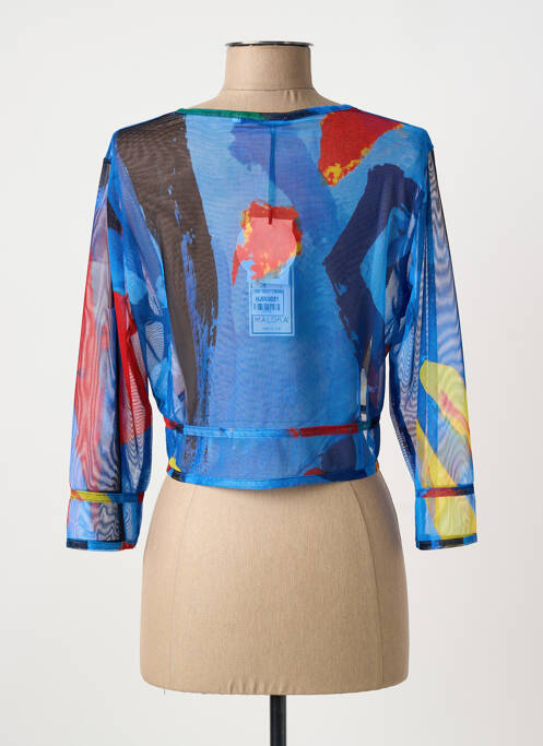 Gilet manches longues bleu MALOKA femme