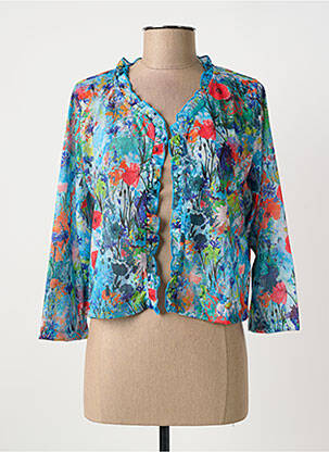 Gilet manches longues bleu MALOKA femme