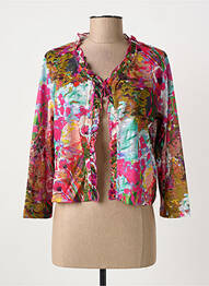 Gilet manches longues rose MALOKA femme