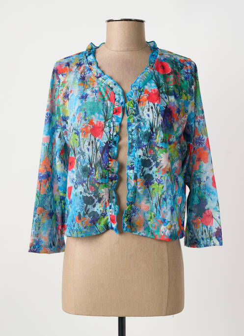 Gilet manches longues bleu MALOKA femme