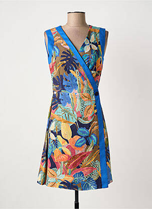 Robe mi-longue bleu PAUL BRIAL femme