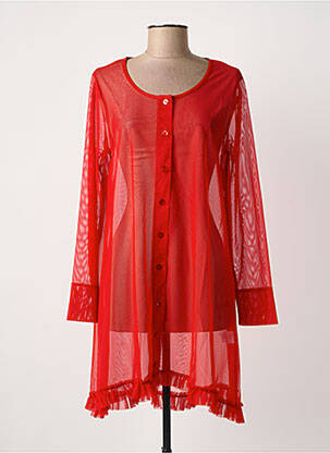 Gilet manches longues rouge G!OZE femme