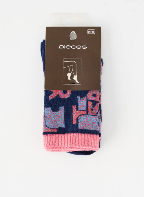 Chaussettes bleu PIECES femme