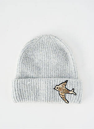 Bonnet gris PIECES femme