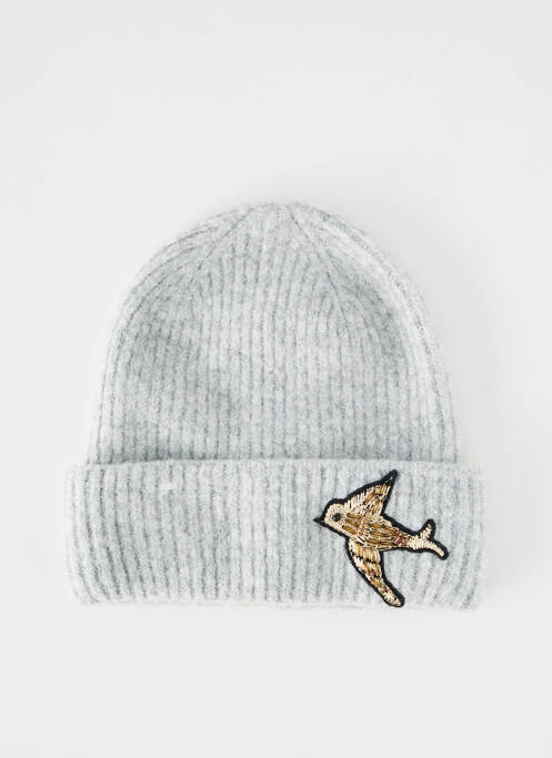Bonnet gris PIECES femme