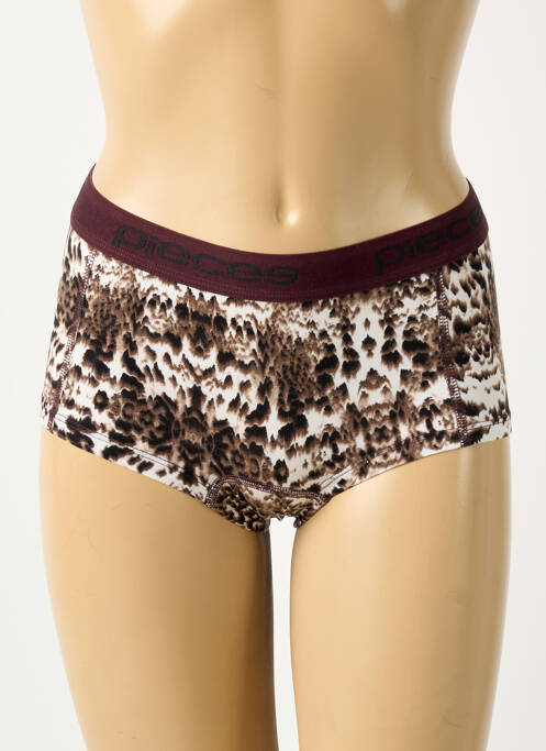 Shorty marron PIECES femme
