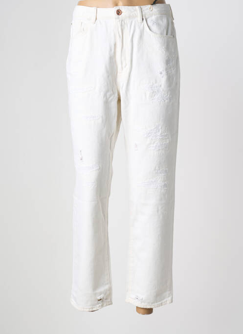 Jeans coupe droite beige ONLY femme