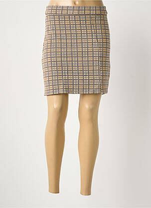 Jupe mi-longue orange CEMI femme