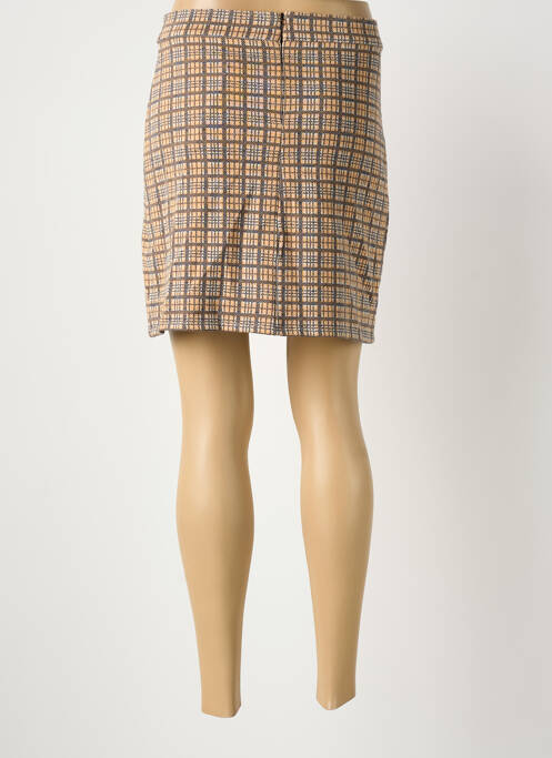 Jupe mi-longue orange CEMI femme