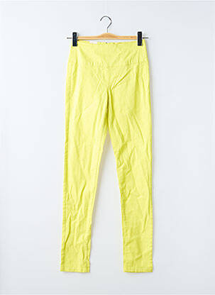 Pantalon slim jaune PIECES femme