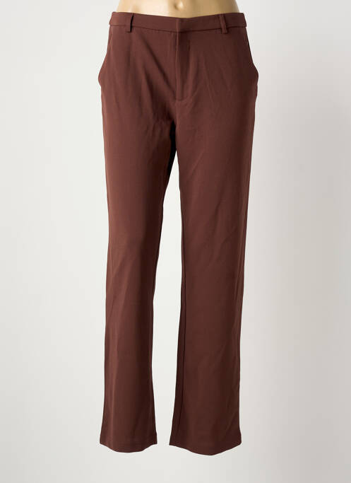 Pantalon chino marron JACQUELINE DE YONG femme