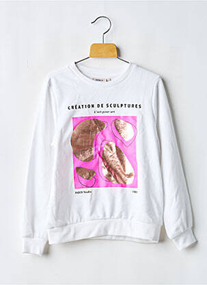 Sweat-shirt blanc ONLY fille