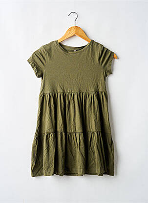 Robe mi-longue vert ONLY fille