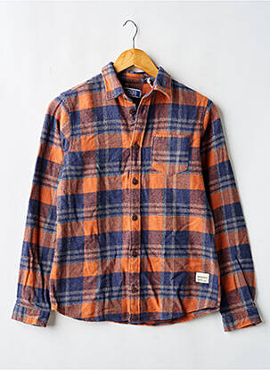 Chemise manches longues bleu JACK & JONES garçon