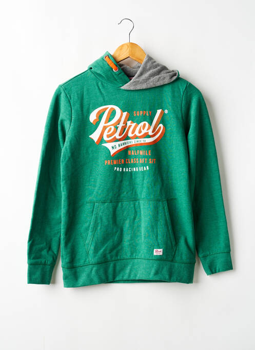 Sweat-shirt à capuche vert PETROL INDUSTRIES garçon