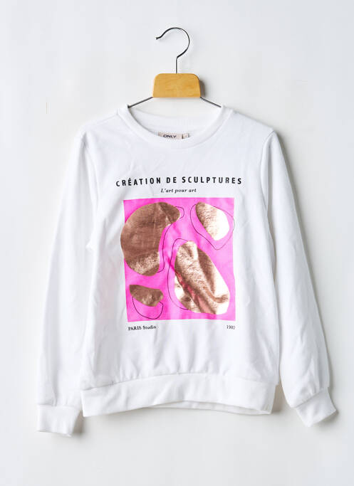 Sweat-shirt blanc ONLY fille