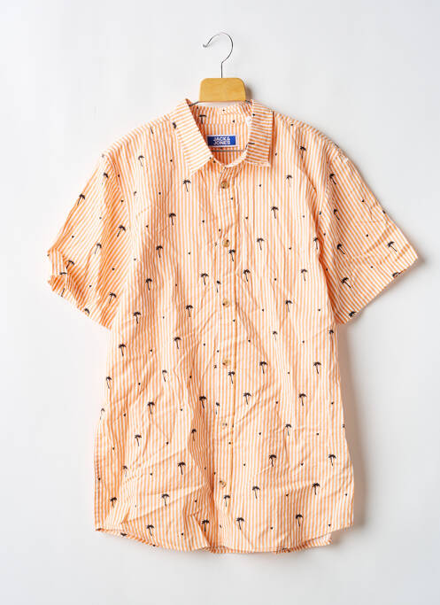 Chemise manches courtes orange JACK & JONES garcon