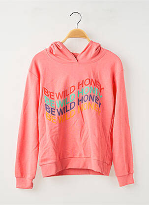 Sweat-shirt à capuche orange ONLY fille