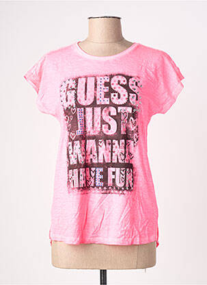 T-shirt rose GUESS fille