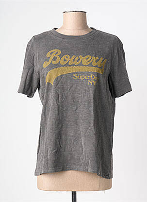 Top gris SUPERDRY femme