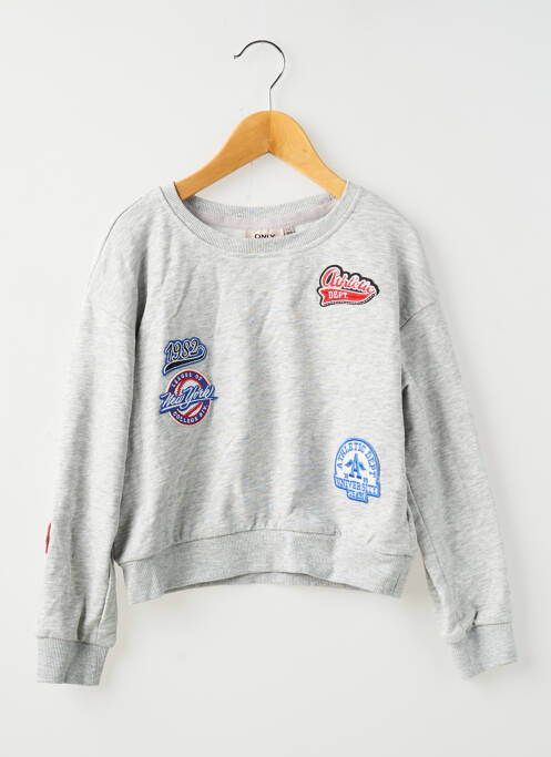 Sweat-shirt gris ONLY fille