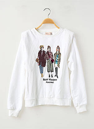 Sweat-shirt blanc ONLY fille