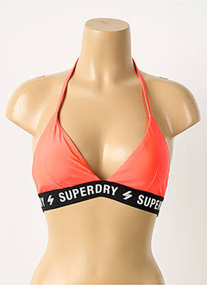 Haut de maillot de bain orange SUPERDRY femme