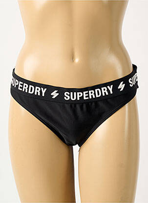 Bas de maillot de bain noir SUPERDRY femme