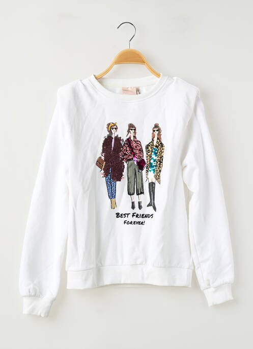 Sweat-shirt blanc ONLY fille