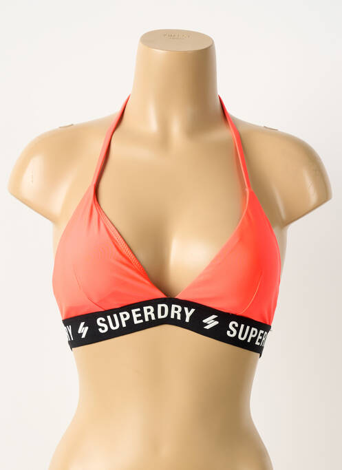 Haut de maillot de bain orange SUPERDRY femme