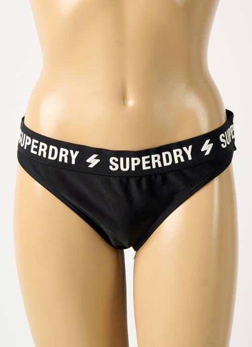 Bas de maillot de bain noir SUPERDRY femme