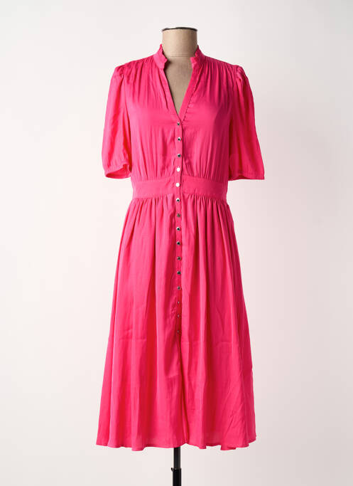 Robe mi-longue rose MORGAN femme