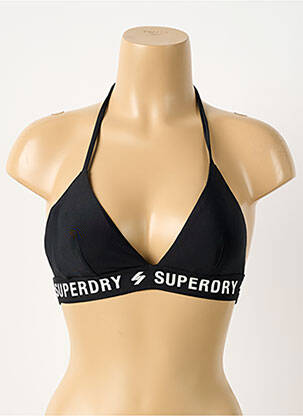 Haut de maillot de bain noir SUPERDRY femme