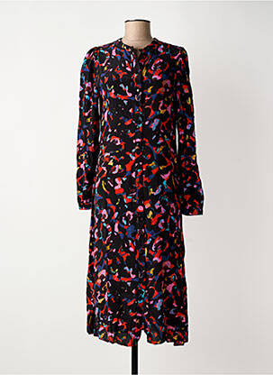 Robe longue noir ICHI femme